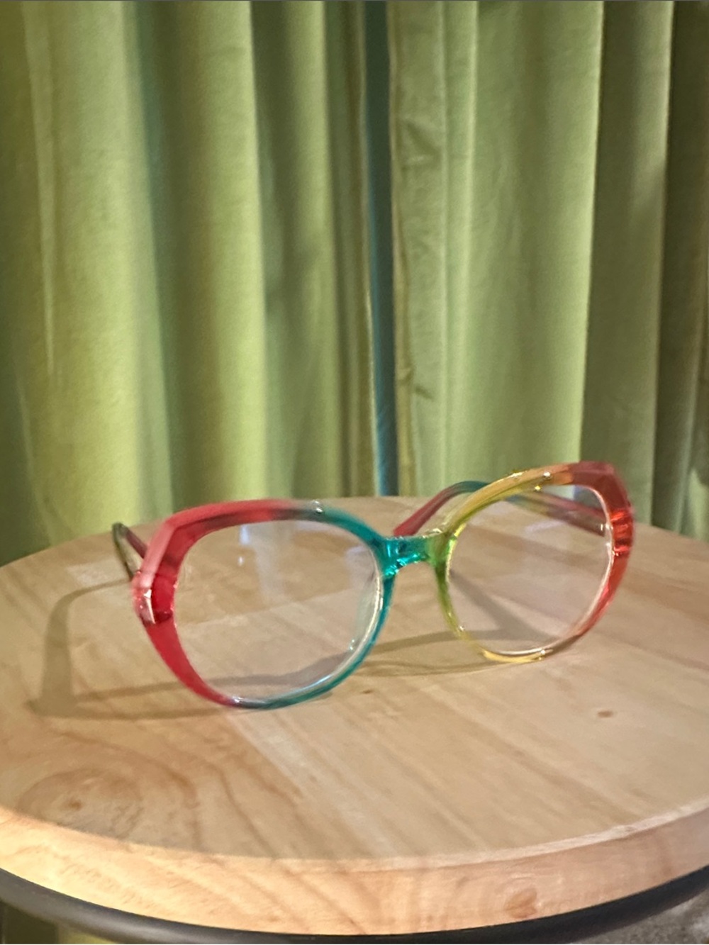 Rainbow Gradient Square Glasses Frames - Picture 2 of 3